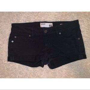 Black jean shorts